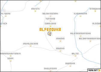 map of Alfërovka