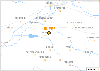 map of Alfés