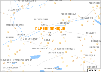 map of Alfeu Manhique