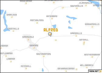 map of Alfred