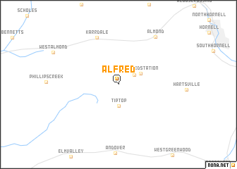 map of Alfred