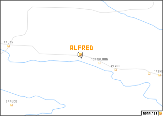 map of Alfred