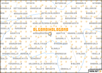map of Algama Ihalagama
