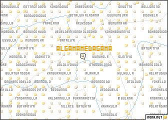 map of Algama Medagama