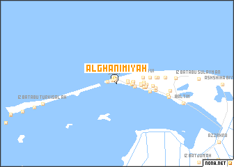 map of Al Ghānimīyah