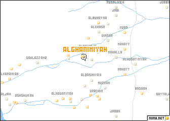 map of Al Ghānimīyah