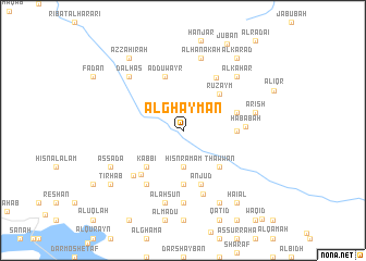 map of Al Ghaymān