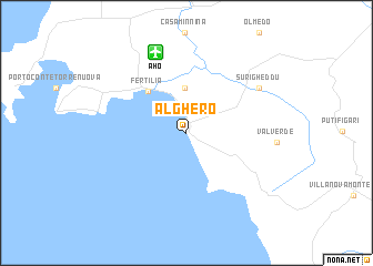 map of Alghero