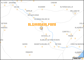 map of Algimia de Alfara