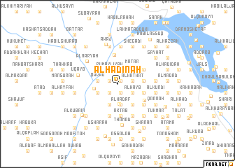 map of Al Ḩāḑinah