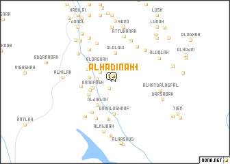 map of Al Ḩāḑinah