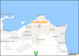 map of Al Ḩadīqah