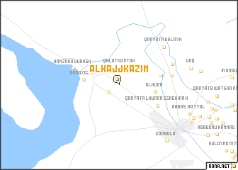 map of Al Ḩājj Kāz̧im