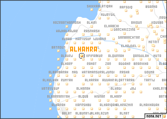 map of Al Ḩamrāʼ