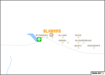 map of Al Ḩamrāʼ