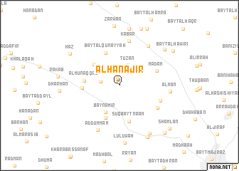 map of Al Hanājir