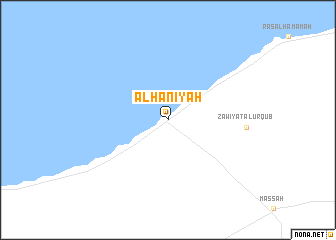 map of Al Ḩanīyah