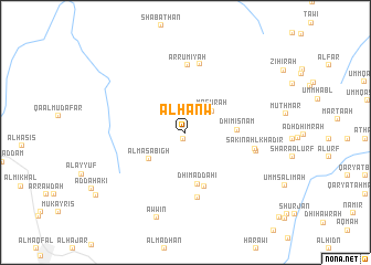 map of Al Ḩanw