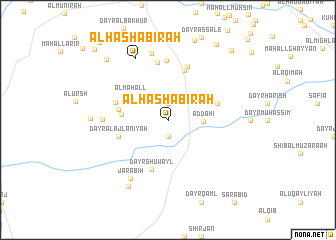 map of Al Ḩashābirah