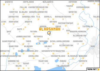 map of Al Ḩashmah