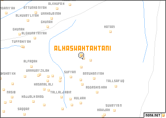 map of Al Ḩaşwah Taḩtānī