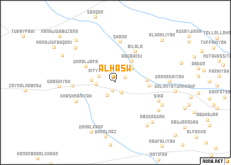 map of Al Ḩaşw