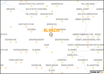 map of Al Ḩāzim