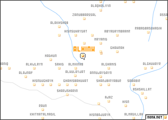 map of Al Ḩinw