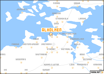 map of Alholmen