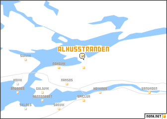 map of Alhusstranden