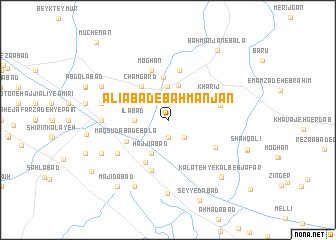 map of ‘Alīābād-e Bahman Jān