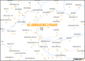 map of ‘Alīābād-e Bezīndar