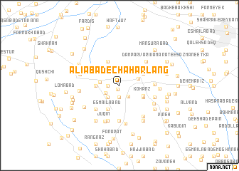 map of ‘Alīābād-e Chahār Lang