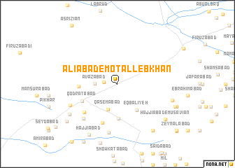 map of ‘Alīābād-e Moţalleb Khān