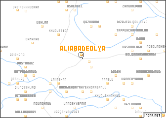 map of ‘Alīābād-e ‘Olyā