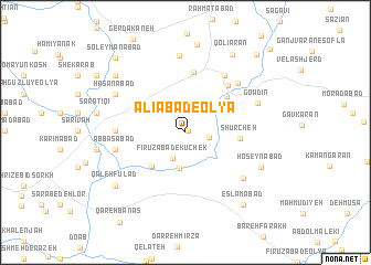 map of ‘Alīābād-e ‘Olyā