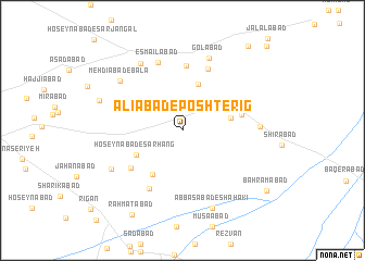 map of ‘Alīābād-e Posht-e Rīg