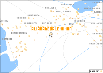 map of ‘Alīābād-e Qal‘eh Khān