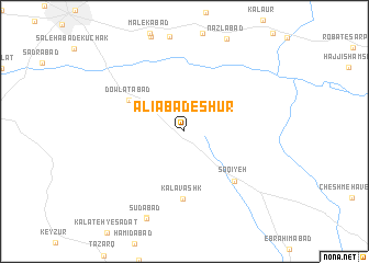 map of ‘Alīābād-e Shūr