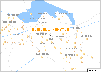 map of ‘Alīābād-e Tadayyon