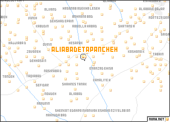 map of Alīābād-e Ţapāncheh