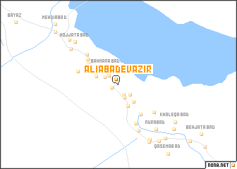 map of ‘Alīābād-e Vazīr