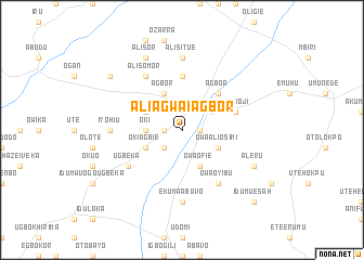 map of Aliagwai Agbor