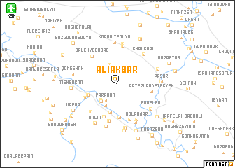 map of ‘Alī Akbar