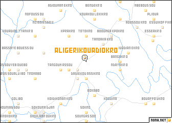 map of Aligérikouadiokro