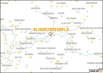 map of ‘Alī Gorzān-e Soflá