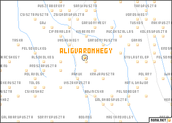 map of Aligváromhegy