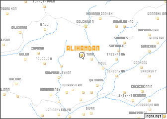 map of Ālīhamdān