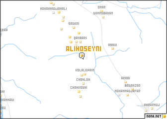 map of Ālī Ḩoseynī