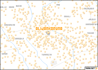 map of Ali Jān Korūna